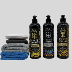 E&E Custom Car Çizik ve Hologram Pasta Wax , Boya Koruyucu Teflon Wax , Sentetik Wax 400 ml (2 Adet Ped ve 2 Adet Mikrofiber Bez İle)